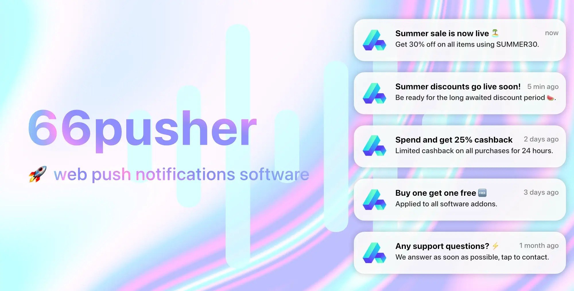 66pusher Web push notifications