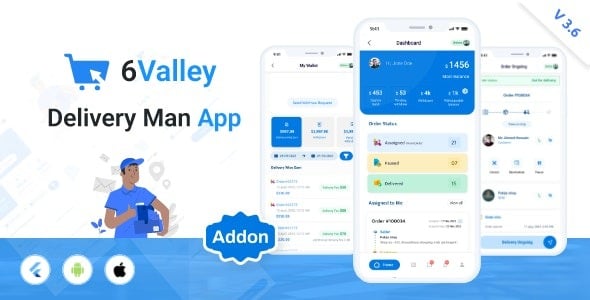 6Valley eCommerce Delivery Man Mobile App