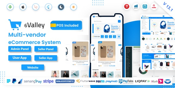 6valley Multi-Vendor E-commerce Complete eCommerce Mobile App