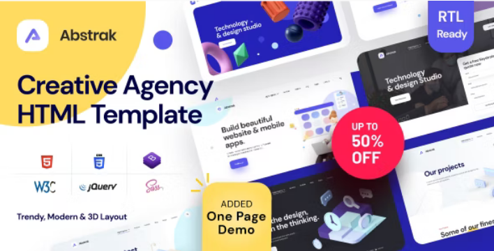 Abstrak - Creative Agency Template