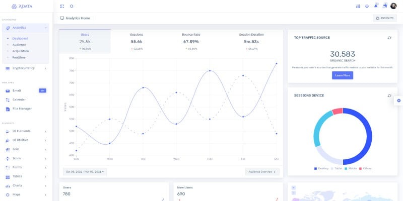 Adata Modern And Minimal Bootstrap Admin