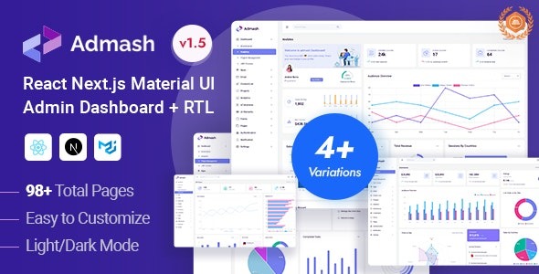 Admash - Material Design React Next Admin Dashboard Template