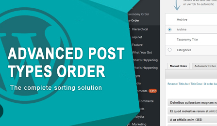 Advanced Post Types Order