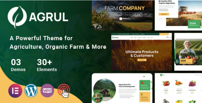 Agrul - Agriculture WordPress Theme