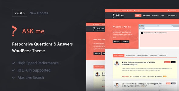 Ask Me - Responsive Questions & Answers WordPress Theme