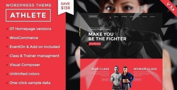 Athlete Fitness - Gym and Sport WordPress Theme