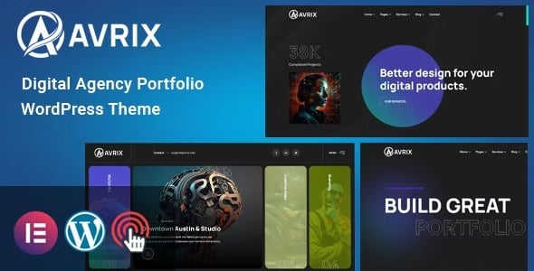 Avrix - Digital Agency Portfolio WordPress Theme