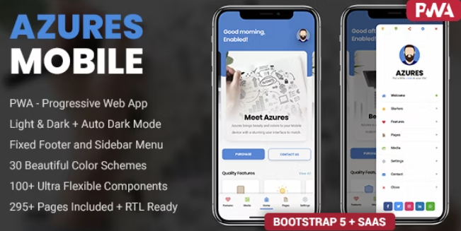 Azures Mobile Template & PWA