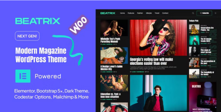 Beatrix - Modern Magazine WordPress Theme