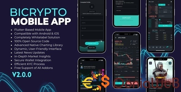 Bicrypto Mobile - Fully Native Flutter Mobile App for Bicrypto