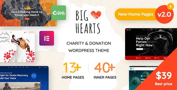 BigHearts - Charity & Donation WordPress Theme