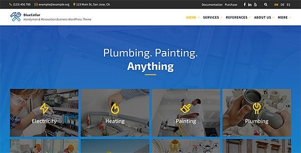 BlueCollar - Handyman & Renovation Business WP Theme