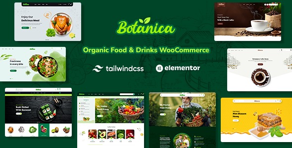 Botanica Food & Drinks Tailwind CSS WooCommerce Theme