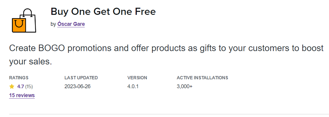 Buy One Get One Free WooCommerce