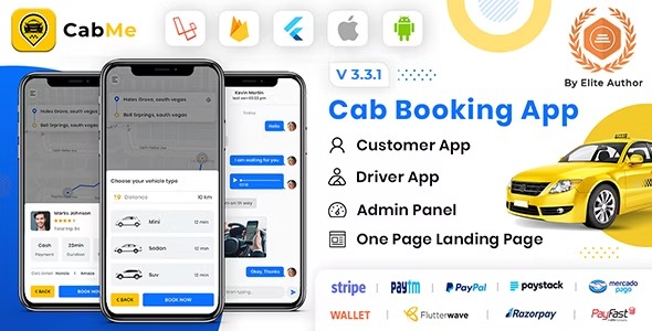 CabME Flutter Complete Taxi Booking Solution (siddhiinfosoft)