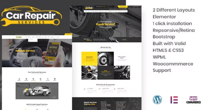 Car Repair Services & Auto Mechanic WordPress Theme + RTL