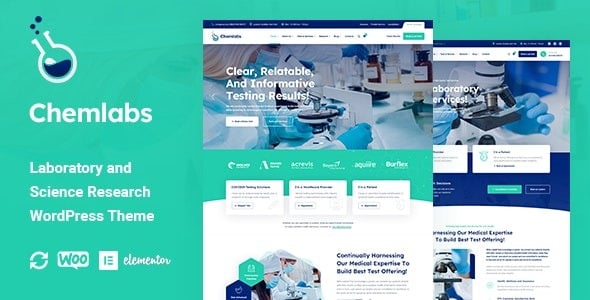 Chemlabs - Laboratory & Science Research WordPress Theme