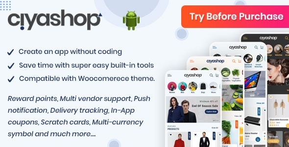 CiyaShop Native Android Application based on WooCommerce