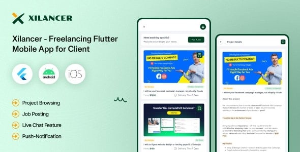 Client Flutter Mobile App - Xilancer Freelancer Marketplace Platform