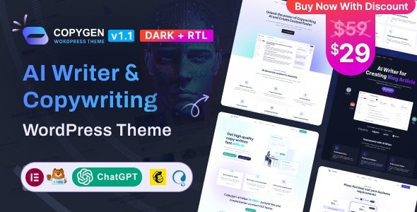 CopyGen - AI Writer & Copywriting WordPress Theme