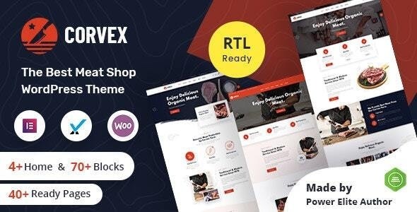 Corvex Butcher & Meat Shop WordPress Theme