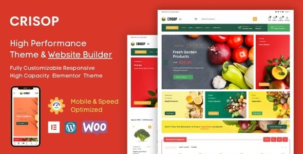 Crisop - Elementor Grocery Store & Food WooCommerce Theme