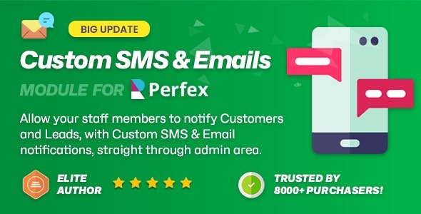 Custom SMS & Email Notifications for Perfex CRM