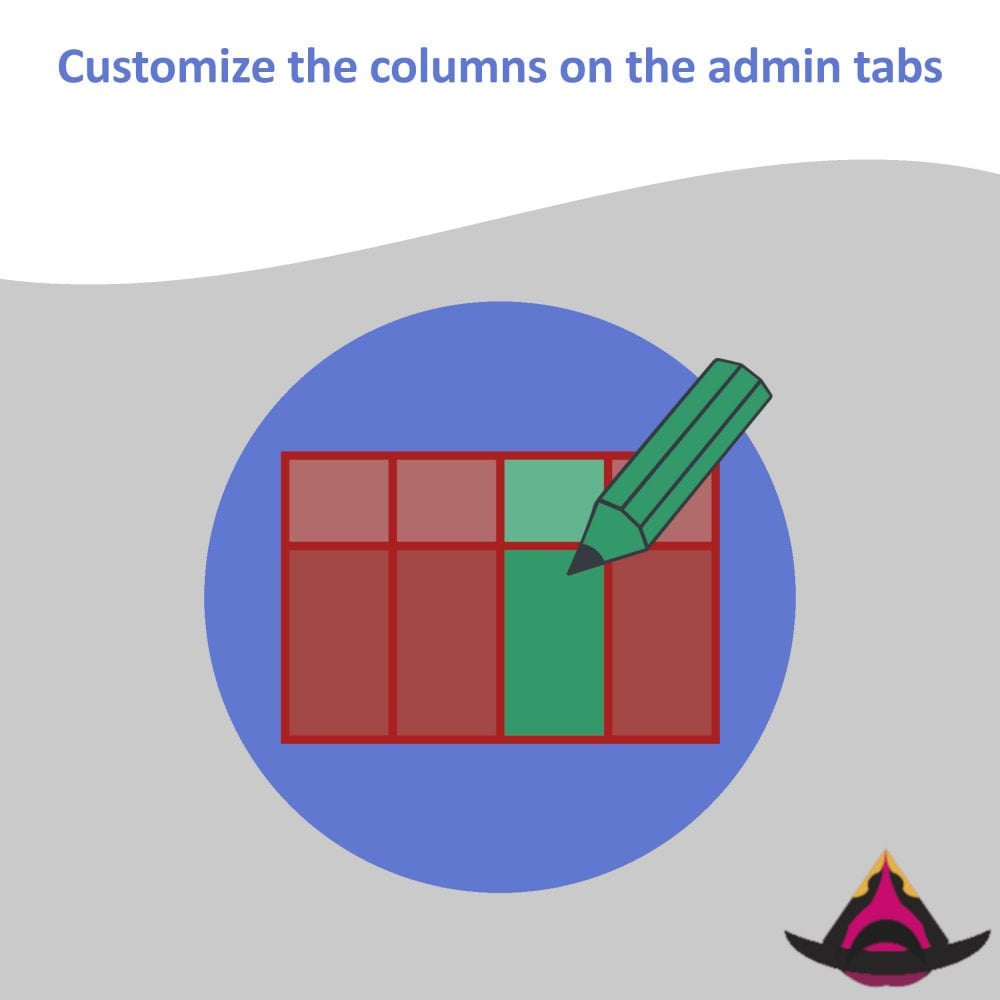 Customize the columns on the admin lists Prestashop Module