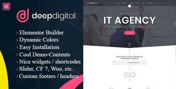 DeepDigital - Web Design Agency WordPress Theme