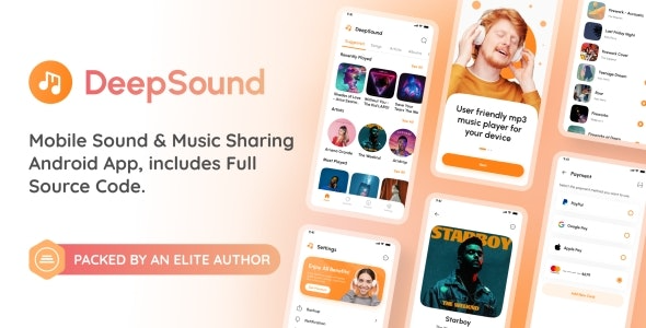 DeepSound Android - Mobile Sound & Music Sharing Platform Mobile Android Application