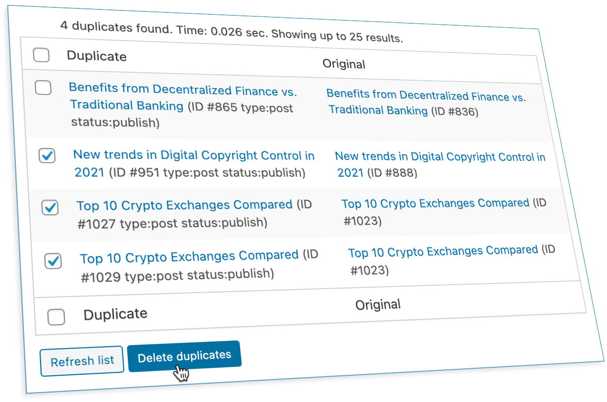 Delete Duplicate Posts Pro