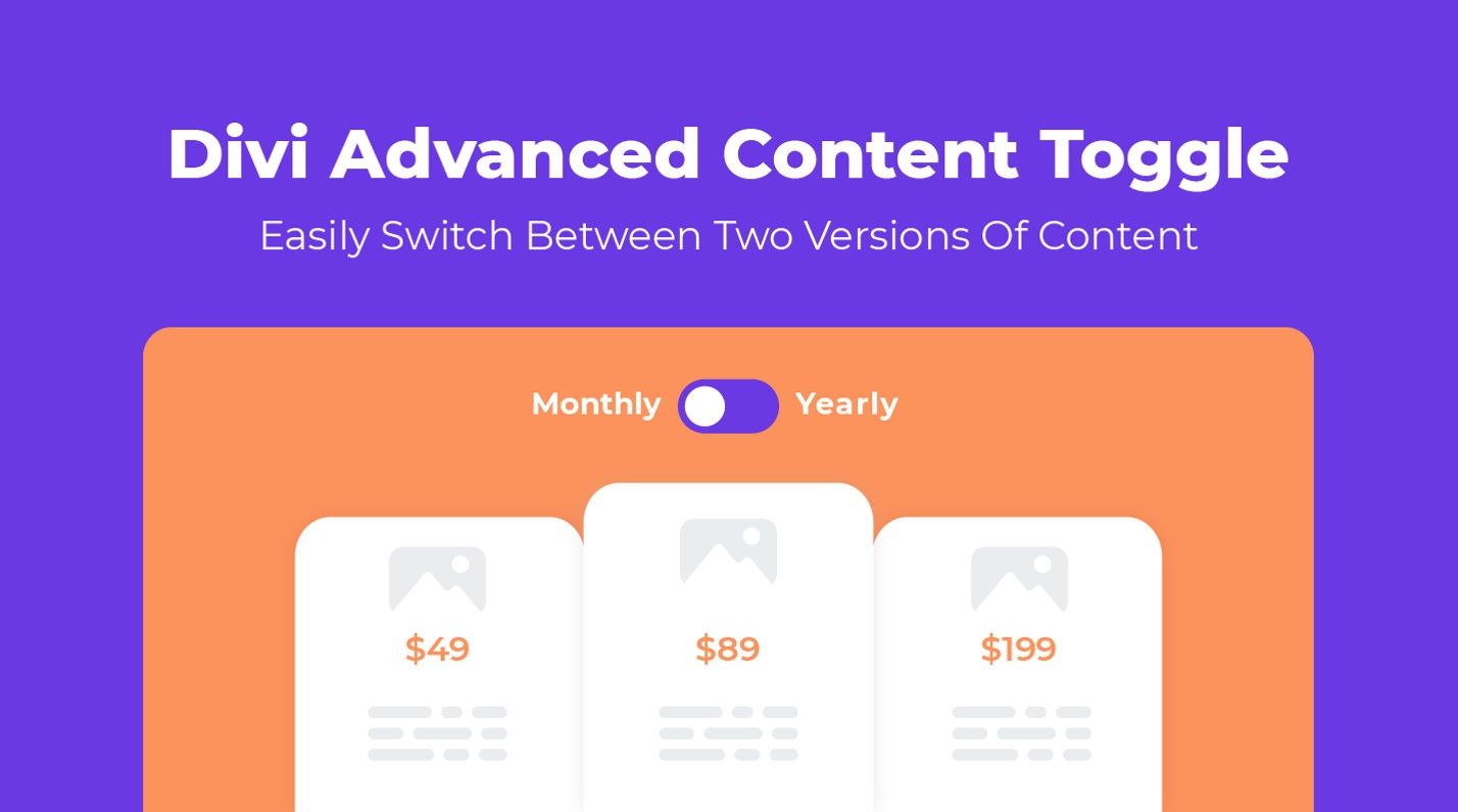 Divi Advanced Content Toggle Module