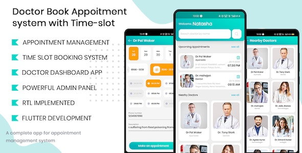 Doctor Finder Appointment Booking With Time-slot app [FreakTemplate]