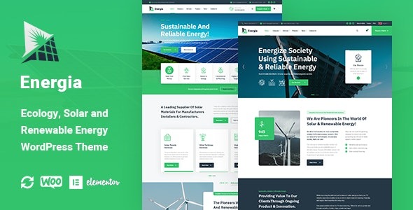 Energia Renewable Energy WordPress Theme