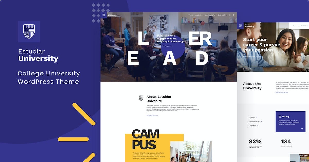 Estudiar College University WordPress Theme