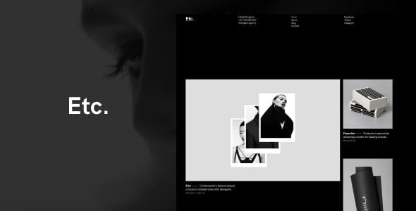 Etc. - Portfolio Creative WordPress Theme