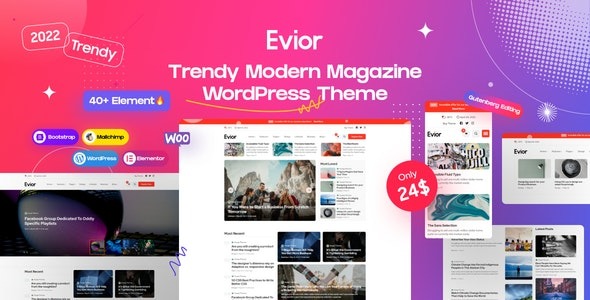 Evior - Modern Magazine WordPress Theme