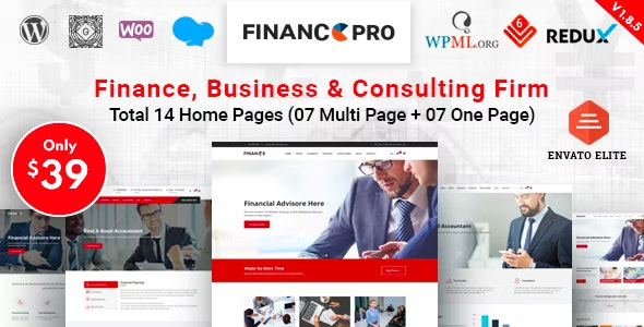 Finance Pro - Business & Consulting WordPress Theme