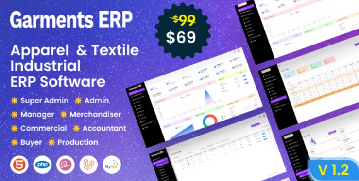 Garments ERP Apparel & Textile Industrial ERP Software