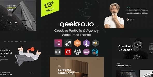 Geekfolio - Elementor Creative Portfolio & Agency WordPress Theme