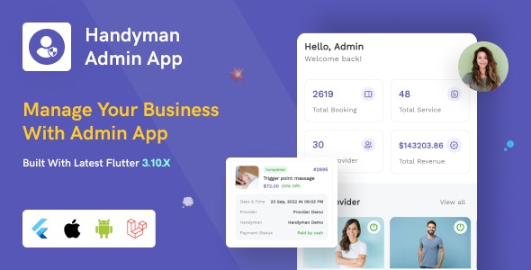 Handyman Admin App [Add-on]