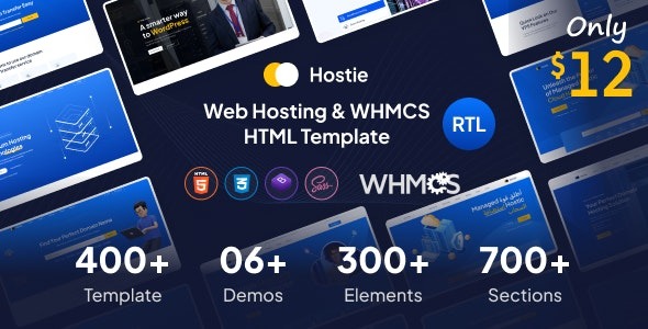 Hostie - Web Hosting & WHMCS HTML Template