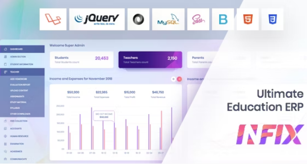 InfixEdu - (Bundle) School Management System Software