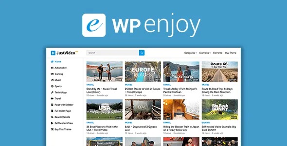 JustVideo Pro - WPEnjoy Theme