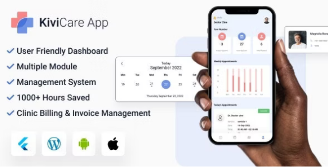 KiviCare Flutter App clinic and patient management system