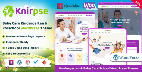 Knirpse Kindergarten & Baby Care WordPress Theme