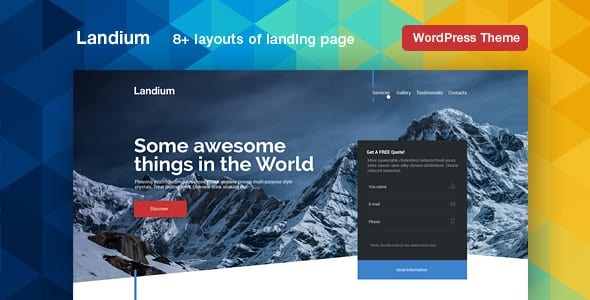 Landium - WordPress App Landing Page Theme