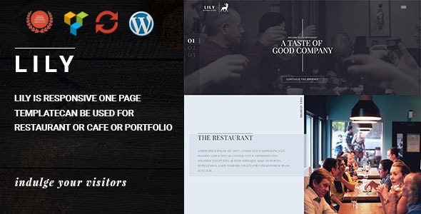 Lily One Page Restaurant WordPress Theme