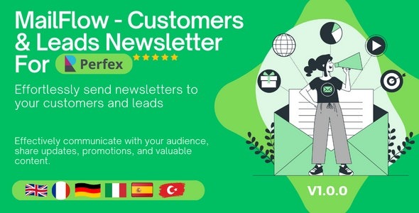 MailFlow Customers & Leads Newsletter For Perfex CRM