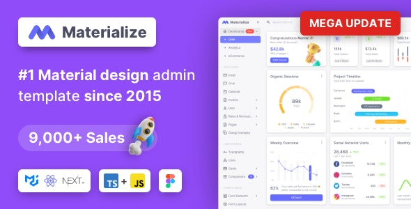 Materialize - HTML & Laravel Material Design Admin Template